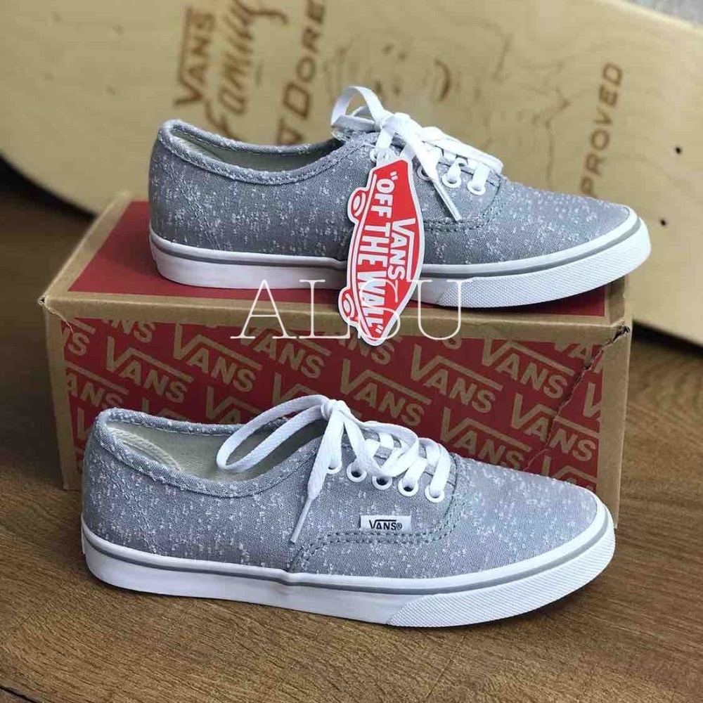 VANS 🔥SALE!🔥 Authentic Shoes Low Pro Marled Grey Sneakers Women’s Size 5 NEW - Picture 6 of 8